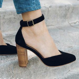 Suede Black Collette Heel